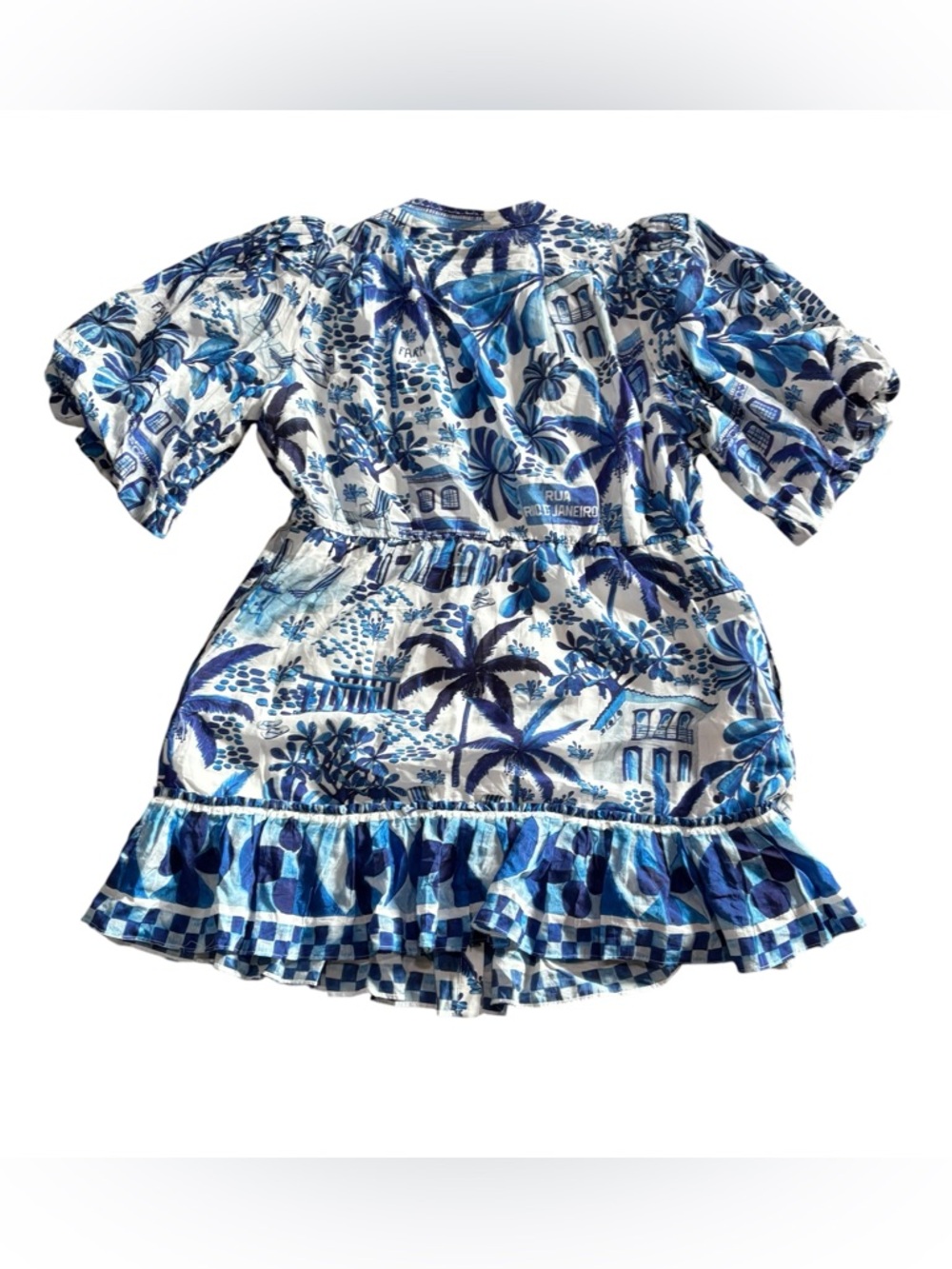 Farm Rio Sweet Rio Puff Sleeve Mini Dress - Picture 7 of 7